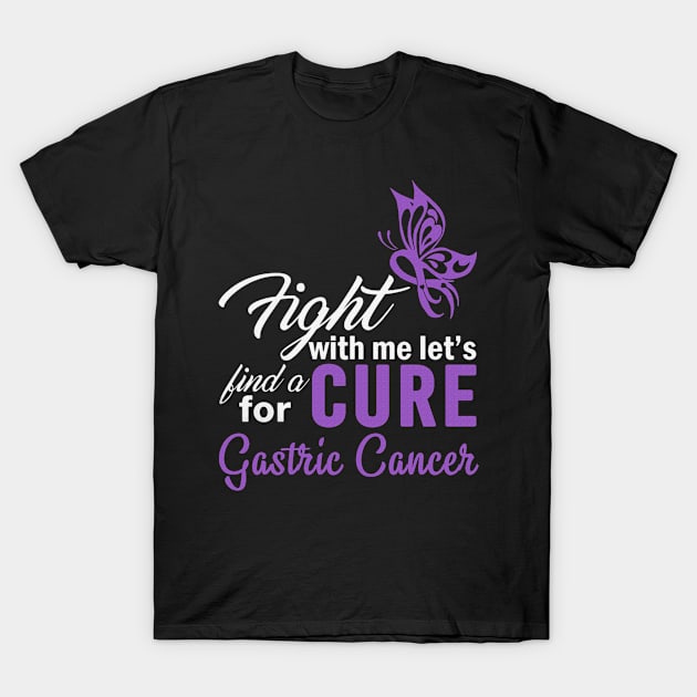 Fight For The Cure Gastric Cancer Warrior Awareness Periwinkle Ribbon T-Shirt by celsaclaudio506